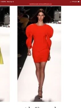 Rebecca minkoff 2013 Bold Red Puff-Sleeve Mini Dress